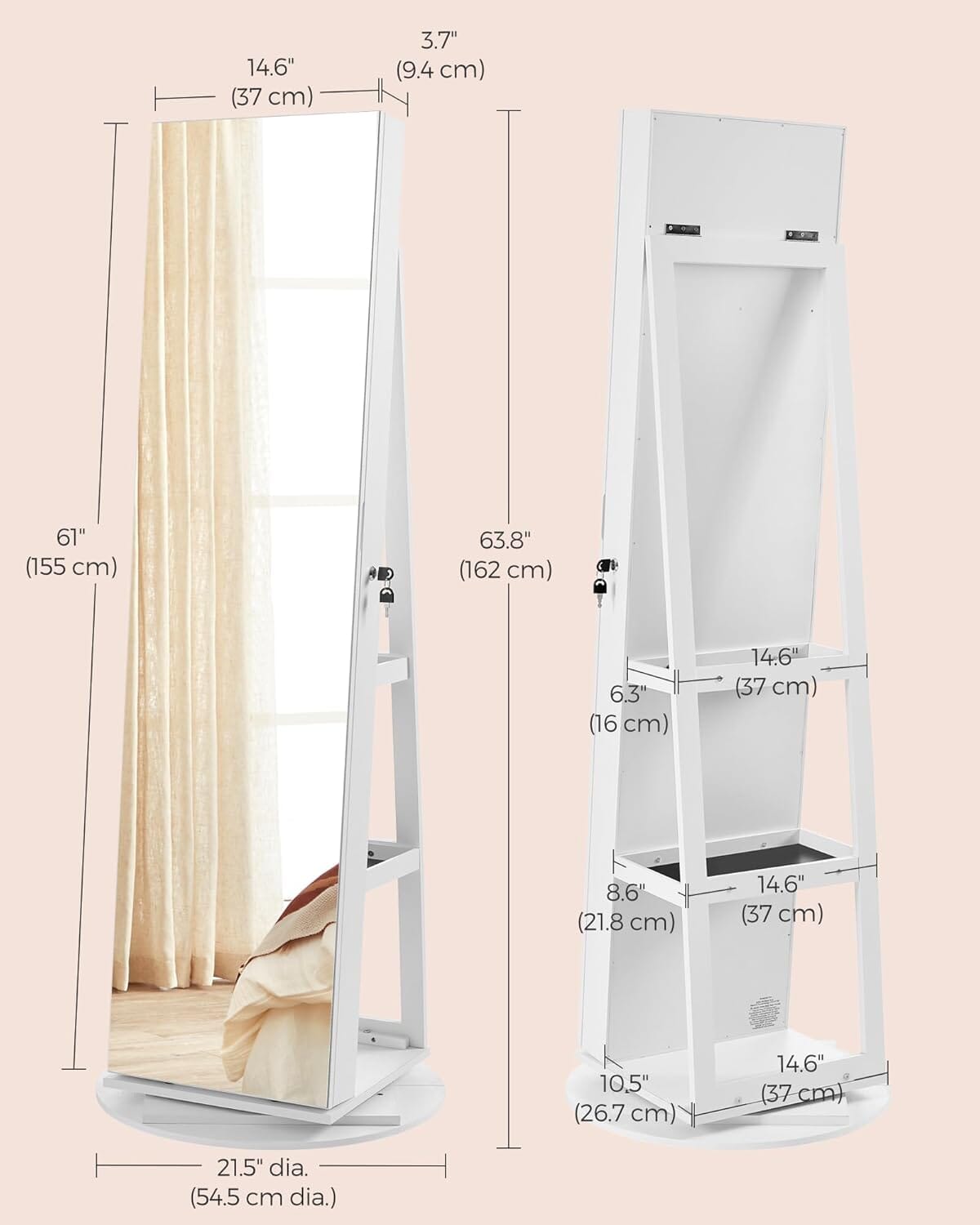 Mirror with Shelf and Jewelry Box The New Garden