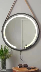 Round LED Mirror 3 Colors with Adnet Strap 45 CM The New Garden