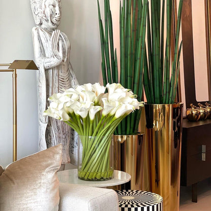 Calla Lilies in Glass Cylinder The New Garden 