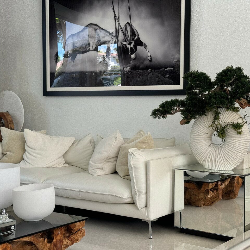 Large Eternity Vase with Hanging Bonsai and Driftwood The New Garden 