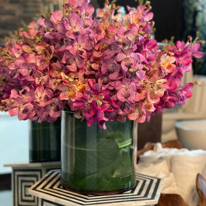 Mixed Mokara Orchids in Large Rotating Cylinder The New Garden 