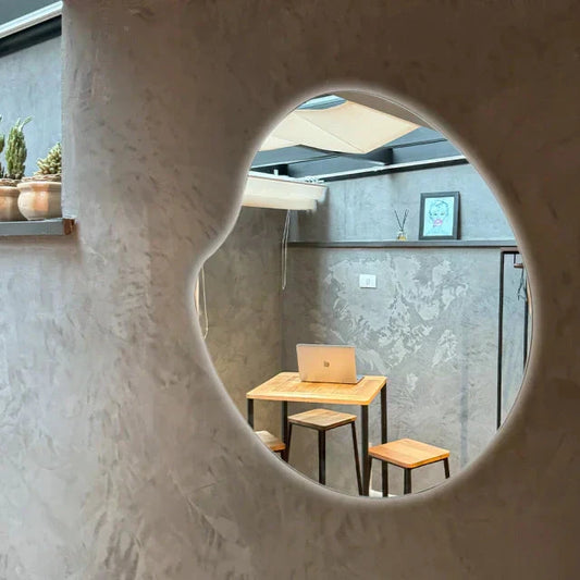 Organic Slim Mirror with LED 60x60cm The New Garden 