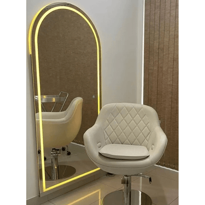 Oval LED Mirror Straight Base 180x90 Touch Screen The New Garden 