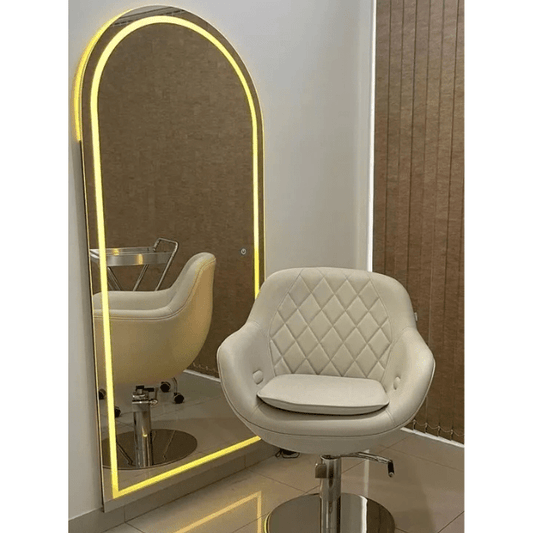 Oval LED Mirror Straight Base 180x90 Touch Screen The New Garden 
